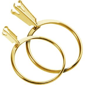 2 Pcs Loose Stone Holder Ring Gemstone Prong Holder Wedding Ring Try-On Tool Rings Blank Support 2 Sizes Gold Jewllers Display Rings Craft Tool Diamond Claw Easily Holders The Naked Diamond Gemstone