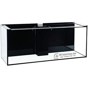 150 Gallon Starfire Glass Aquarium 60x24x24 12mm Eurobraced with Built-in Overflow Box