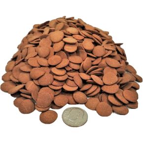 Aquatic Foods Ultra Multi-Worm 12mm - 1/2'' Sinking Wafers of 6-Types of Worms. Ideal for Bottom Fish, Plecos, Shrimp, Snails, Crayfish, All Herbivorous & Omnivorous Tropical Fish... 1/2-lb, Brown
