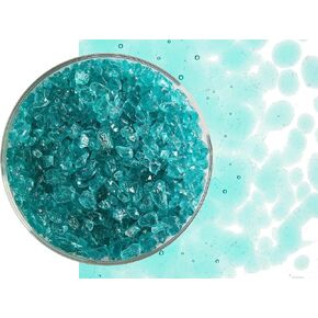 Light Aquamarine Transparent Glass Frit Coarse Bullseye COE 90 Fusible- 2 Ounces