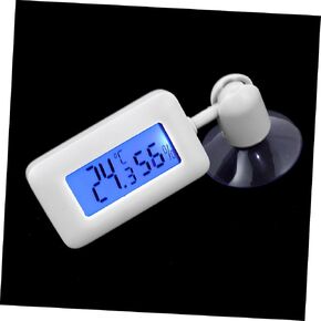TOYANDONA Digital Reptile Thermometer with Rotating Suction Cup Accurate Temperature Humidity for Bearded Leopard Gecko Habitats Easy Installation