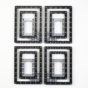 MOC High Technical Thick Bricks Liftarm Beam with 4 Sizes Hole Square Frame Arms Building Block Parts DIY Toys (16 pcs)