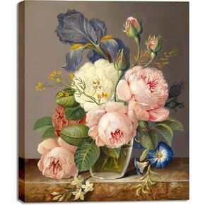 Artmaple Paint by Number for Adults Beginner Students,Ideal Gift Choice for Birthday or Any Festival, DIY Acrylic Painting Kit for Hoom Decor Canvas ONLY (A Bunch of Flowers 16x20) in Saudi Arabia