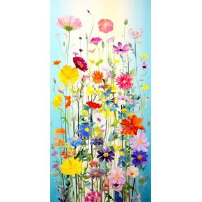 Artmaple Paint by Number for Adults Beginner Students,Ideal Gift Choice for Birthday or Any Festival, DIY Acrylic Painting Kit for Hoom Decor Canvas ONLY (A Bunch of Flowers 16x20)