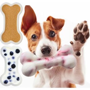 Big Bone Shape Dog Treat Molds 2 Pack, DIY Flavors for All Size Dogs. Food Safe Silicone Large Bone Ice Cube Molds for Dog Chew, Dog Cooling, Dog Birthday Cake Maker. Fun Gifts for Dog Lover