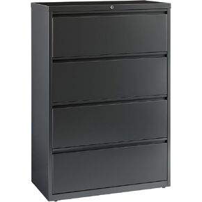 ملف Lorell 4-Drawer الجانبي ، 42 من 18-5/8 بواسطة 52-1/2 بوصة ، الفحم