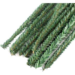 Factory Direct Craft Holiday Canadian Pine Wired Stems - Pack of 72 Green PVC Pine Wire Twist Ties for Christmas Decorations and Holiday Crafts (12" L x 20mm Dia.)