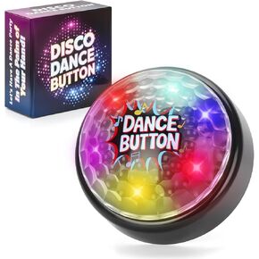 Disco Dance Button with 5 Songs Funny Buttons for Party Supply Desk Toys for Office Coworkers Adults Gag Gifts