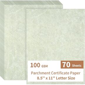 70 ورقة ورقة ورقة 8.5 × 11 حجم الحروف ، 100 GSM ورقة طباعة الرقابة السميكة ، القرطاسية للقرطاسية للدبلوم ، الجائزة ، استئناف ، طابعة صديقة للليزر ، الحبر (العاج) in Kuwait