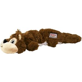KONG - Scrunch Knots Squirrel - Internal Knotted Ropes and Minimal Stuffing for Less Mess - For Small/Medium Dogs