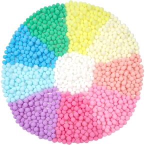 TOAOB 1000pcs 1cm Pom Poms 10 Colors Craft Pom Poms Fuzzy Pompoms Balls for DIY Crafts Projects Home Decorations