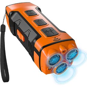 Dog Bark Deterrent Devices, Ultrasonic Anti-Barking Devices with 3X Sonic Emitters, Up to 35FT Long Range & Portable Rechargeable Bark Control Safe for Dogs Training - Indoor & Outdoor