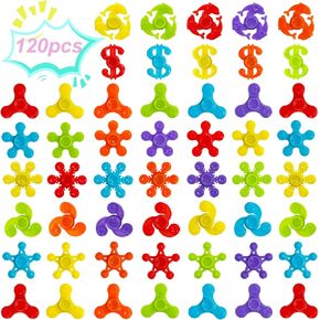120 Pack Mini Fidget Spinner, Stress Relief Sensory, Birthday Gifts Party Favors for Kids Teens Adults, Christmas Goodie Bag Stuffers Canival Treasure Box Toys for Classroom Prizes Supplies