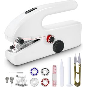 Handheld Sewing Machine for Beginners, Portable Mini Sewing Machine with Two Gear for Quick Stitch, for Various Fabrics, Suitable for DIY, Home, Travel