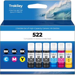 522 Ink Refill Bottles ET-2800 ET-2400 ET-4800 ET-2803 ET 2800 ET 4800 for 522 Ink Bottles Ink 522 Compatible for ET2800 ET 2400 ET4800 ET2400 ET 2803 ET2803 ET-2720 ET-4700 ET-4810 ET-2840 Printer