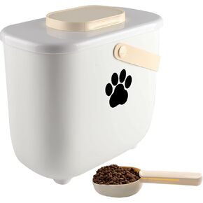 Pet Food Storage Container 10lb/20cup | Airtight Dog Cat Dry Food Bin with Scoop/Handle|ideal for Pet Kibble|-BPA Free/Moisture-Proof