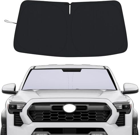 JDMCAR Windshield Sun Shade Compatible with 2016-2022 2023 Toyota Tacoma Accessories, Foldable Sun Shield, Durable Material for UV Rays and Sun Heat Protection in Saudi Arabia