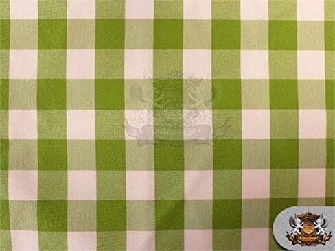 Poly Poplin Checkered Fabric 16 Brown / 58" Wide/Sold by The Yard in Kuwait