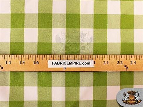 Poly Poplin Checkered Fabric 16 Brown / 58" Wide/Sold by The Yard in Kuwait