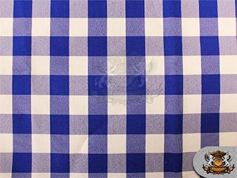 Poly Poplin Checkered Fabric 16 Brown / 58" Wide/Sold by The Yard in Kuwait