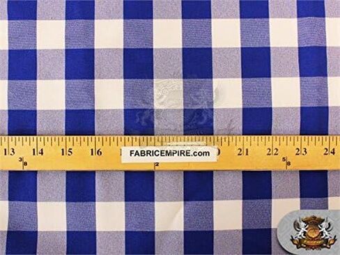 Poly Poplin Checkered Fabric 16 Brown / 58" Wide/Sold by The Yard in Kuwait