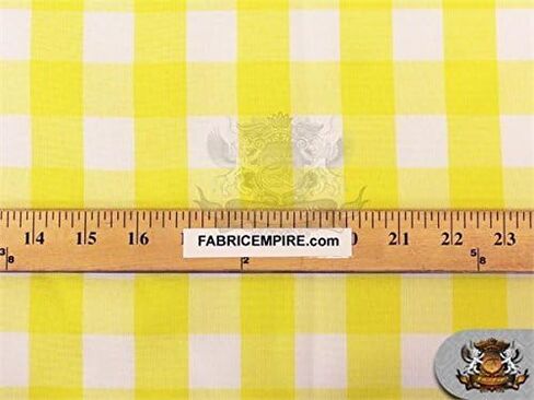 Poly Poplin Checkered Fabric 16 Brown / 58" Wide/Sold by The Yard in Kuwait