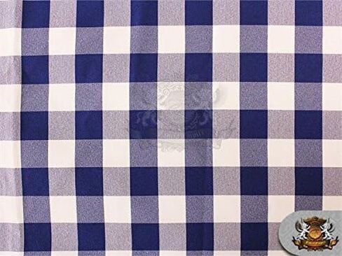 Poly Poplin Checkered Fabric 16 Brown / 58" Wide/Sold by The Yard in Kuwait