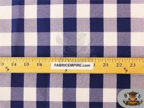Poly Poplin Checkered Fabric 16 Brown / 58" Wide/Sold by The Yard in Kuwait