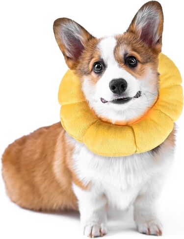 Soft Dog Cone Collar,Dog Donut Collar After Surgey, Flower Shape Dogs Cone Alternative, Adjustable Cat Collars for Medium Large Dogs(M) in Saudi Arabia