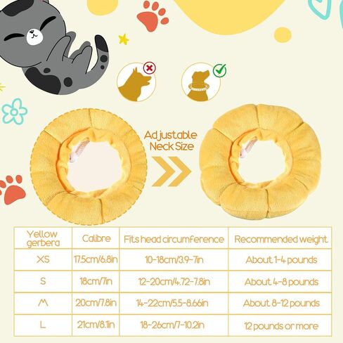 Soft Dog Cone Collar,Dog Donut Collar After Surgey, Flower Shape Dogs Cone Alternative, Adjustable Cat Collars for Medium Large Dogs(M) in Saudi Arabia