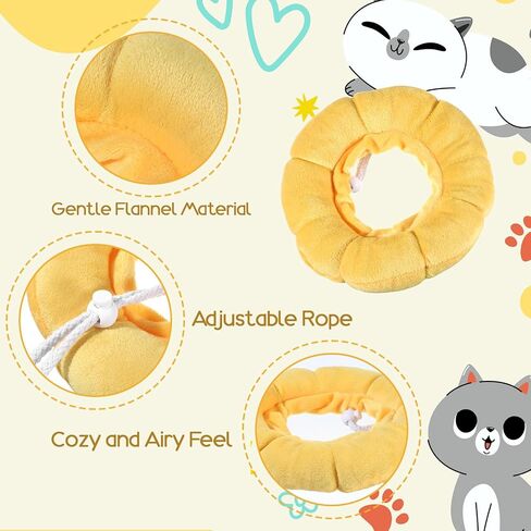 Soft Dog Cone Collar,Dog Donut Collar After Surgey, Flower Shape Dogs Cone Alternative, Adjustable Cat Collars for Medium Large Dogs(M) in Saudi Arabia