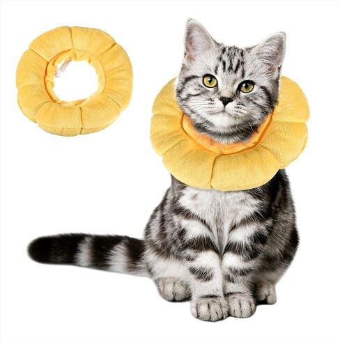 Soft Dog Cone Collar,Dog Donut Collar After Surgey, Flower Shape Dogs Cone Alternative, Adjustable Cat Collars for Medium Large Dogs(M) in Saudi Arabia