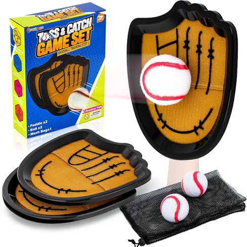 Toss and Catch Toy for Kids Ages 4 5 6 7 8 9 10 11 12 Outdoor Indoor Games for Summer Pool Beach Yard Park Catching Ball Set Gifts for Boys Girls 4 Paddles 4 Balls in Saudi Arabia