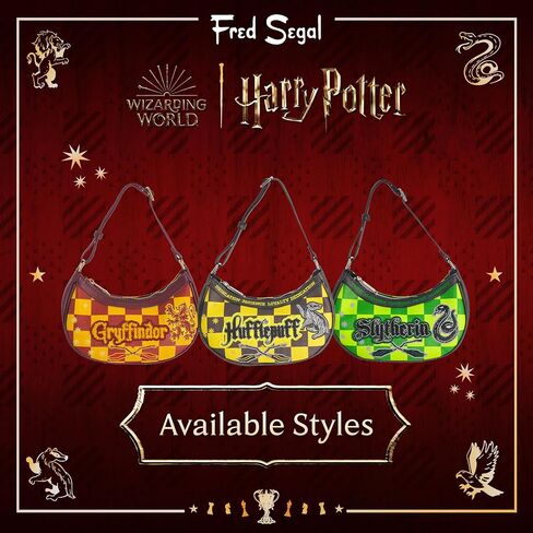 Fred Segal Harry Potter Shoulder Bag, Women's Checkered Mini Adjustable Crossbody Purse, Slytherin in Saudi Arabia