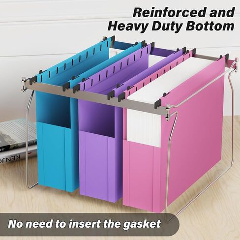 Plastic Hanging File Folders,Letter Size,6 Pack Reinforced Expanding Hang Folder,Accordian Pocket,Extra Capacity,Heavy Duty 3 Inch Expansion,Hanging Folder Organizer for Office,Colored File Folders in Saudi Arabia