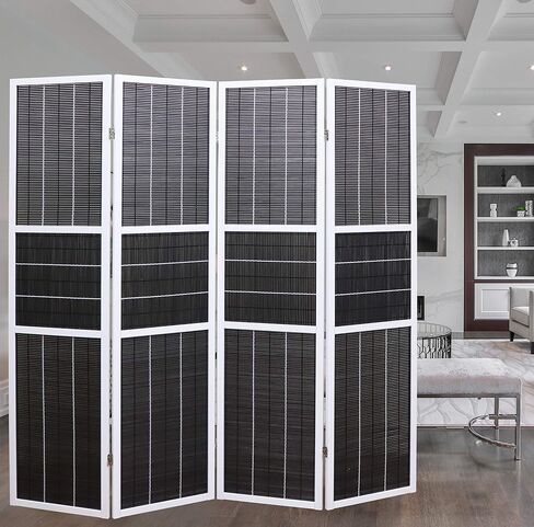 4 Panel 6ft Tall Modern Style Standing Wall Partition Room Divider Panel Indoor Separation, Folding Privacy Screens, Living Room, Partition & Space Divider, Freestanding Inexpensive in Kuwait