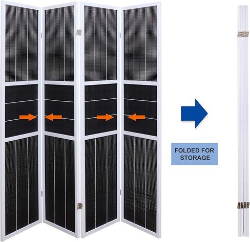 4 Panel 6ft Tall Modern Style Standing Wall Partition Room Divider Panel Indoor Separation, Folding Privacy Screens, Living Room, Partition & Space Divider, Freestanding Inexpensive in Kuwait