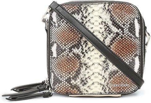 Calvin Klein Argo Organizational Cube Crossbody, Black/Silver in Saudi Arabia