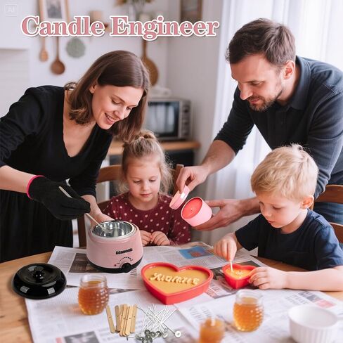 Adamonda Candle Making Kit Supplies for Adults Beginners with Wax Melter,2lbs Soy Wax Flakes Gloves Spoon Sticker Candle Wick,Natural Soy Waxs DIY Candle Making Kits for Starter in Saudi Arabia