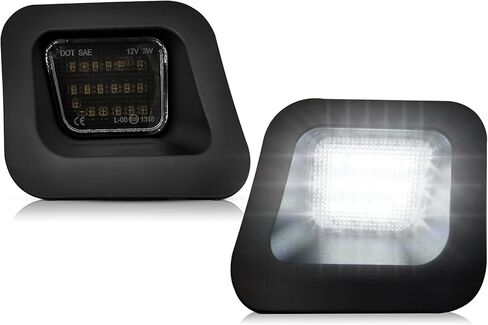 LED License Plate Lights Tag Lamp Assembly Compatible with Dodge Durango 2014-2022 Pickup Truck, Clear Lens 6500K White in Kuwait