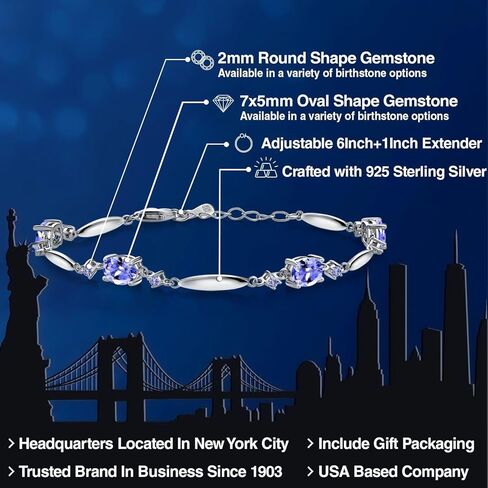 Gem Stone King 925 Sterling Silver Green Peridot Tennis Bracelet For Women | 4.00 Cttw | Gemstone August Birthstone | Oval 7X5MM | 6 Inch + 1 Inch Extender in Saudi Arabia
