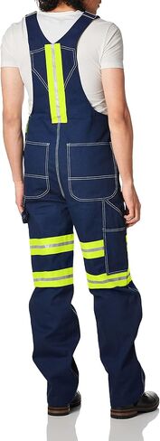 Liberty mens Hi-vis Bib overalls and coveralls workwear apparel, Hi-vis Orange, 40W x 32L US in Saudi Arabia