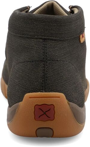 Twisted X Men's Steel Toe Chukka Driving Moc - Handcrafted Leather Safety Toe Shoes with Slip Resistant Outsole - Comfortable, Durable, and Stylish Lace-Up Boots, Charcoal, 10.5 M in Saudi Arabia