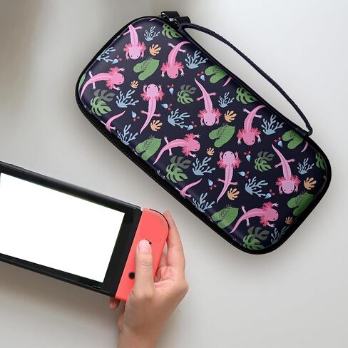 WtallasiSei Axolotl Carry Case Compatible With Nintendo Switch Lite And Switch Oled, Hard Portable Travel Storage Bag For Accessories Console in Saudi Arabia