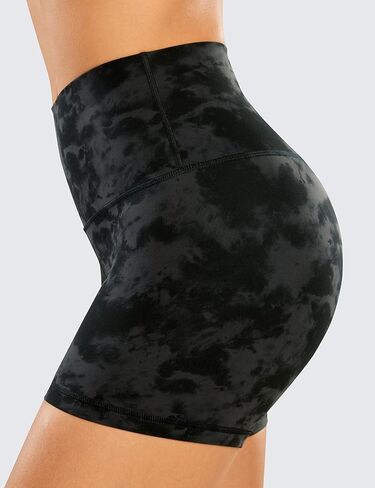 شورت CRZ YOGA للسيدات ButterLuxe Biker مقاس 4 بوصات - شورت عالي الخصر للتمرين والجري وكرة الطائرة واليوجا من الألياف اللدنة أرجواني صغير in Saudi Arabia