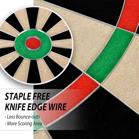 Linkvisions EVA Dartboard Surround Wall Protector, Sisal/Bristle Dartboard and 18g Steel Tip Darts Set Optional in Saudi Arabia