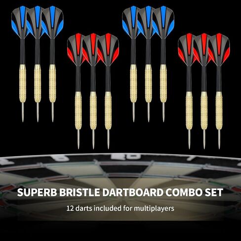 Linkvisions EVA Dartboard Surround Wall Protector, Sisal/Bristle Dartboard and 18g Steel Tip Darts Set Optional in Saudi Arabia