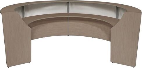 Romig Marque Plexi الاستقبال المكتسب المكتبي "142W X 103D" - Driftwood Gray in Kuwait