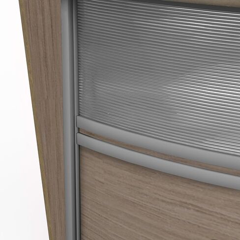 Romig Marque Plexi الاستقبال المكتسب المكتبي "142W X 103D" - Driftwood Gray in Kuwait