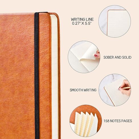 Lemome Grid Paper Notebook Hardcover Classic Notebook with Pen Holder - Page Dividers Presents 8.4 x 5.7 in in Saudi Arabia